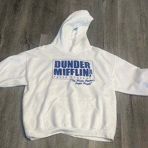 Dunder Mifflin White Logo Hoodie